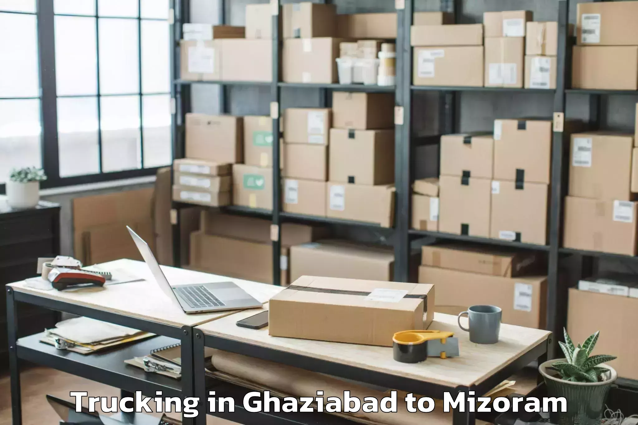 Efficient Ghaziabad to Khawzawl Trucking